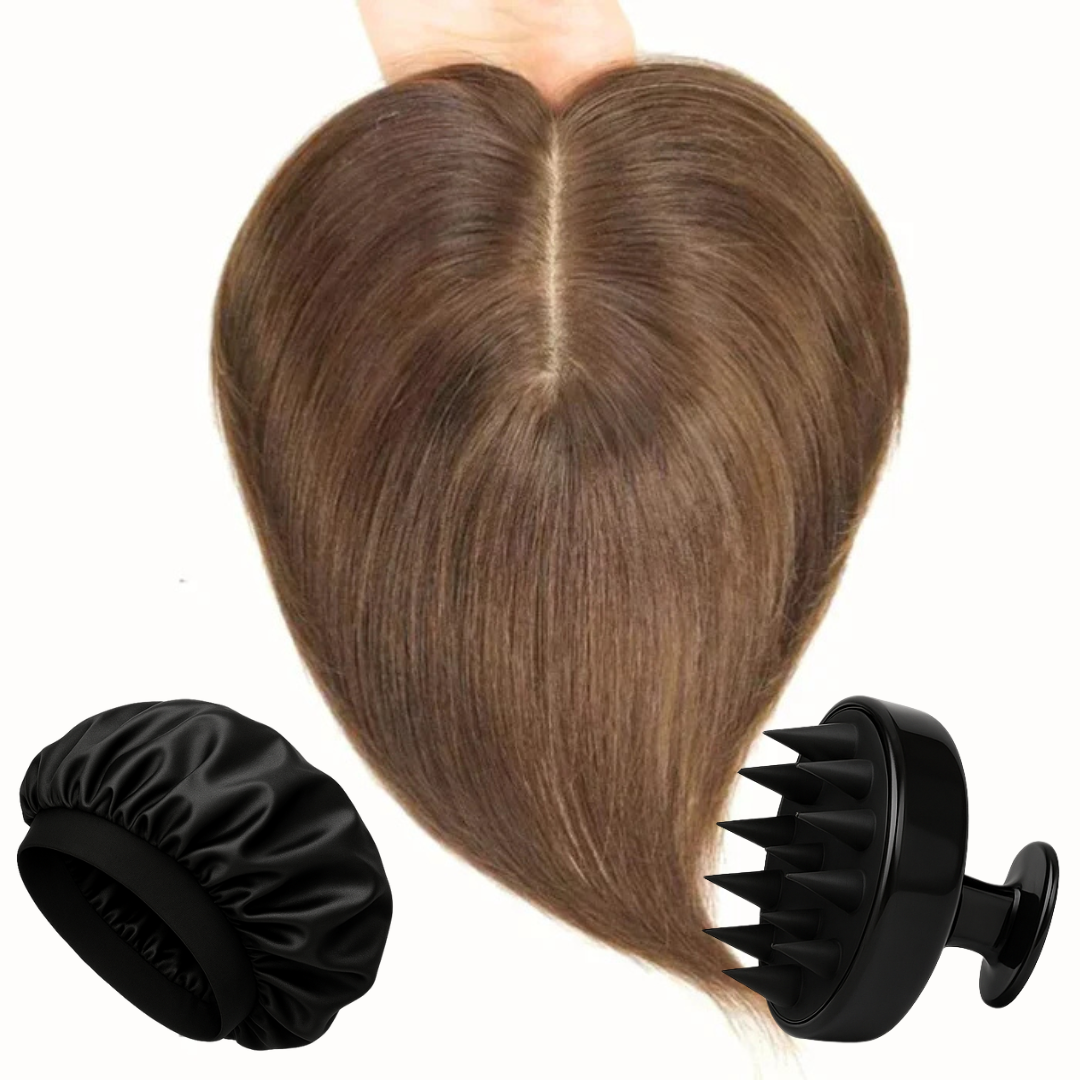 مجموعة العناية الشاملة للشعر — قاعدة الشعر + غطاء حريري + مشط سيليكون Black (Face and insta) (Copy)